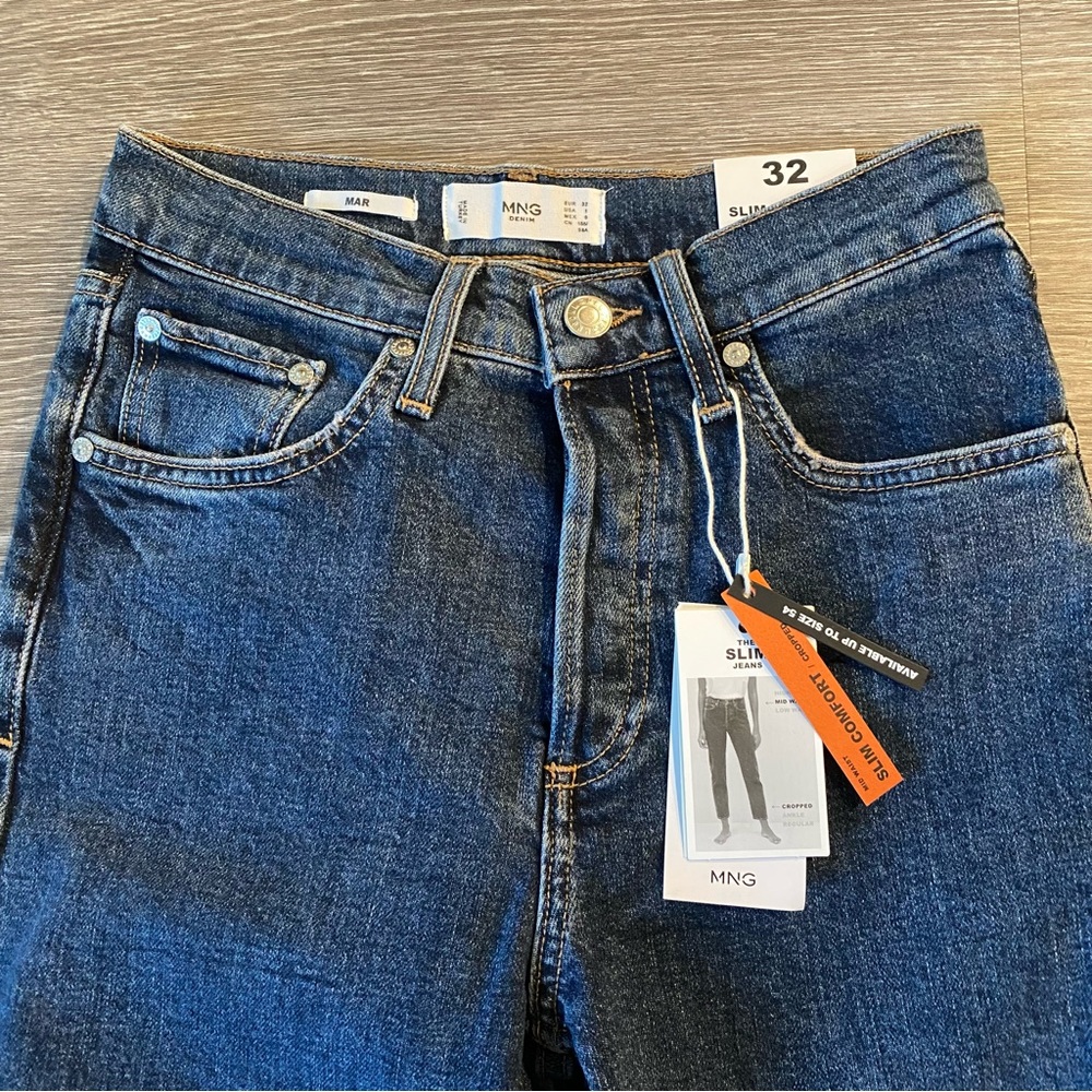 Slim mid-rise cropped jeans size US 1 / EUR 32 | MANGO - Picture 9 of 14